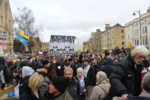 Richmonds No Kings protest smaller this time around but thousands still march through the city
